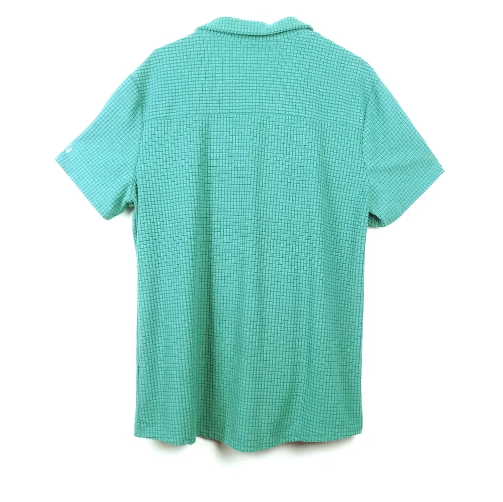 HAWALILI  L Shirt Blue Emerald Material Corduroy